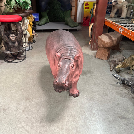 Light Baby Hippo Life Size Statue