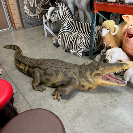 Large Crocodile Mouth Open Life Size Statue