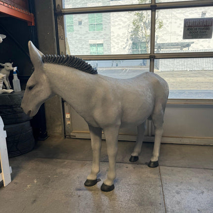 Gray Donkey Life Size Statue - LM Treasures 