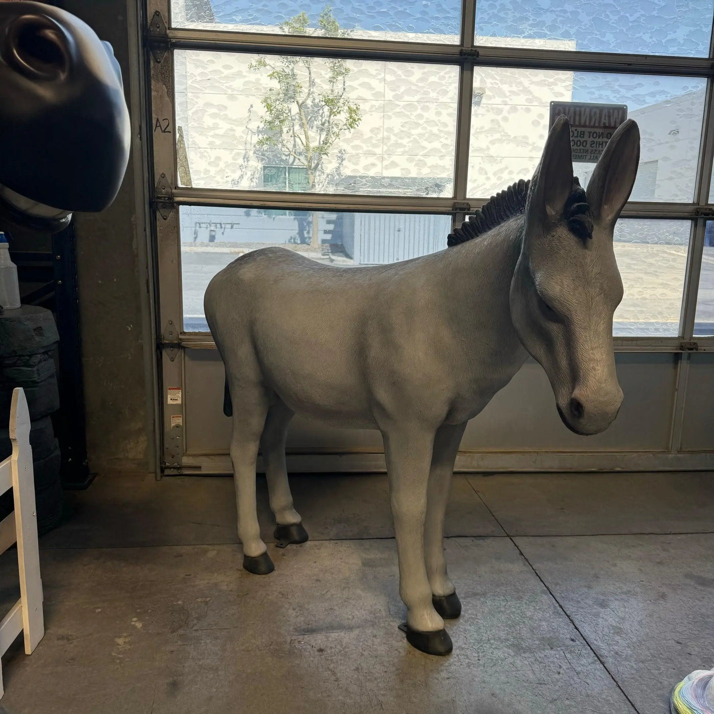 Gray Donkey Life Size Farm Animal Statue Decor Prop – LM Treasures