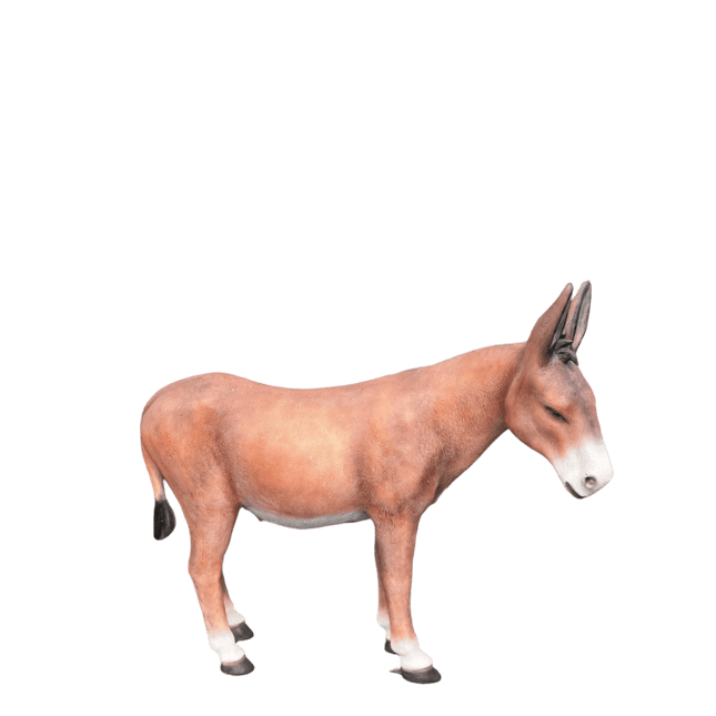 Brown Donkey Life Size Statue