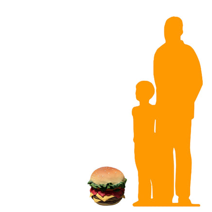 Double Cheeseburger Over Sized Statue - LM Treasures 