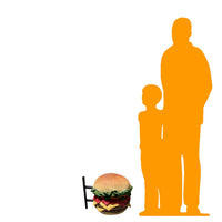 Double Cheeseburger With Bracket Over Sized Statue - LM Treasures 