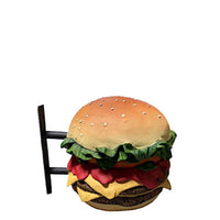 Double Cheeseburger With Bracket Over Sized Statue - LM Treasures 