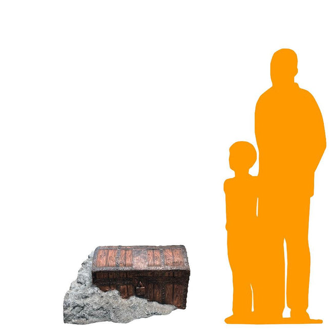 Old Treasure Chest Life Size Statue - LM Treasures 