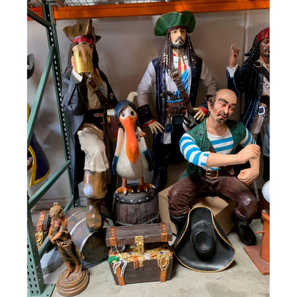 Small Open Treasure Chest Life Size Statue - LM Treasures 