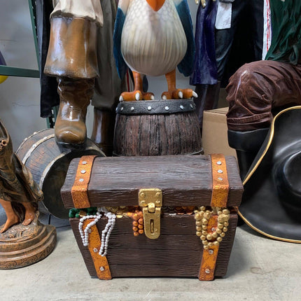 Small Open Treasure Chest Life Size Statue - LM Treasures 