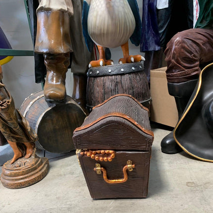 Small Open Treasure Chest Life Size Statue - LM Treasures 