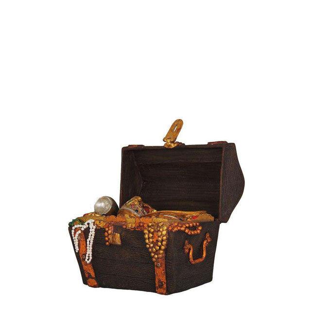 Small Open Treasure Chest Life Size Statue - LM Treasures 