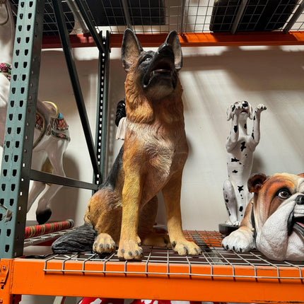 German Shepherd Sitting Life Size Statue - LM Treasures 