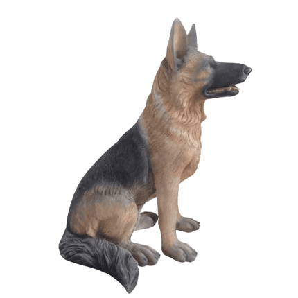 German Shepherd Sitting Life Size Statue - LM Treasures 
