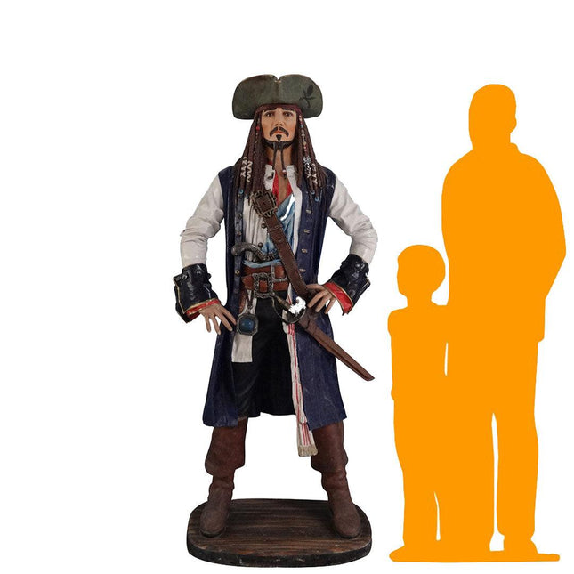 Pirate Captain Jack Life Size Statue - LM Treasures 