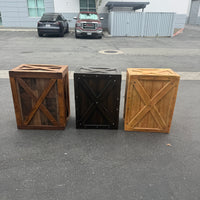 Dark Big Resin Crate Statue