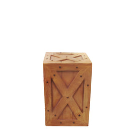 Brown Small Resin Crate - LM Treasures 