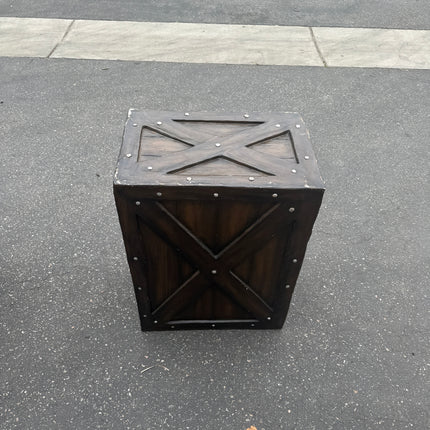 Dark Big Resin Crate Statue
