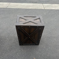 Dark Big Resin Crate Statue