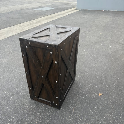 Dark Big Resin Crate Statue
