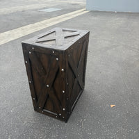 Dark Big Resin Crate Statue