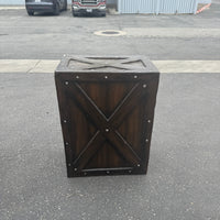Dark Big Resin Crate Statue