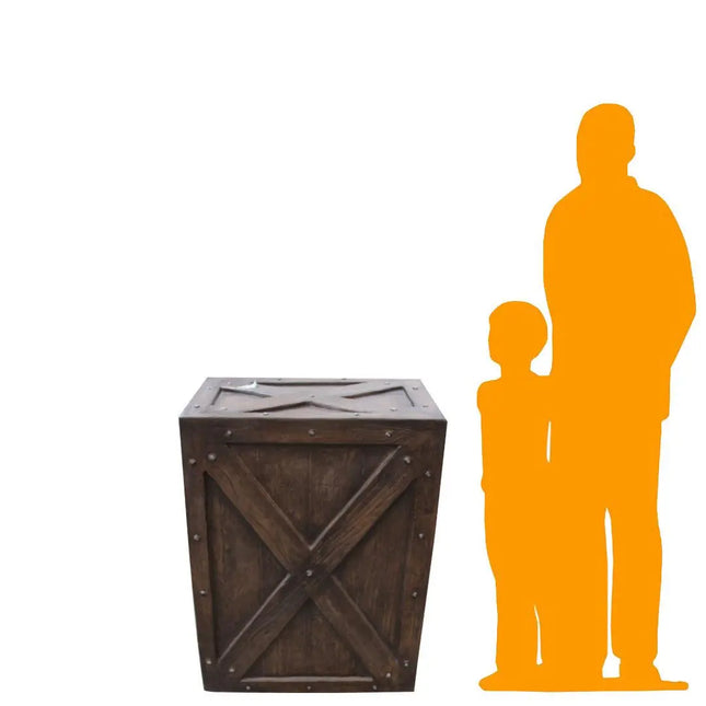 Dark Big Resin Crate Statue LM Treasures - PT