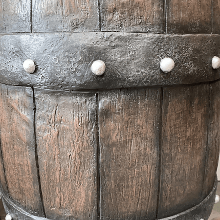 Large Rustic Barrel Life Size Statue - LM Treasures 