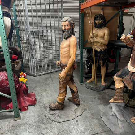 Old Cave Man Life Size Statue - LM Treasures 