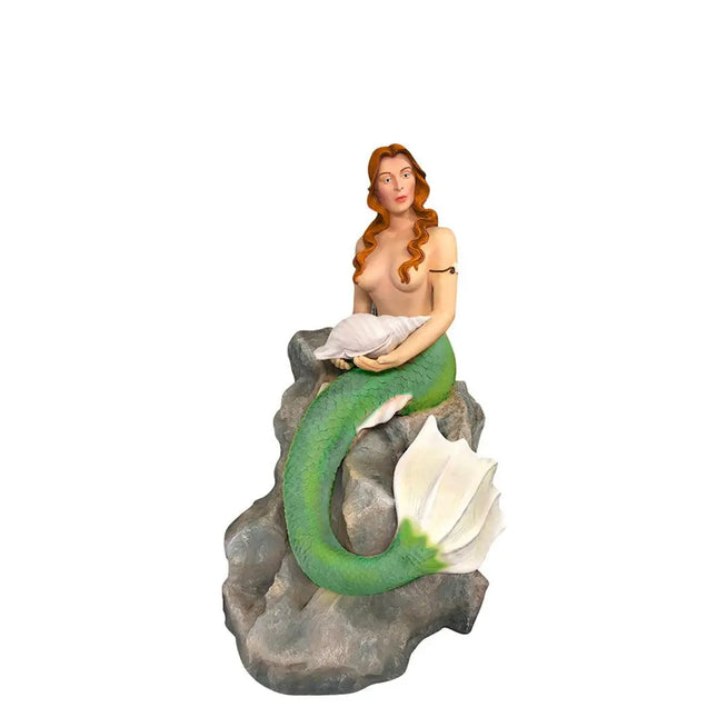 Mermaid On Rock Life Size Statue LM Treasures - PT