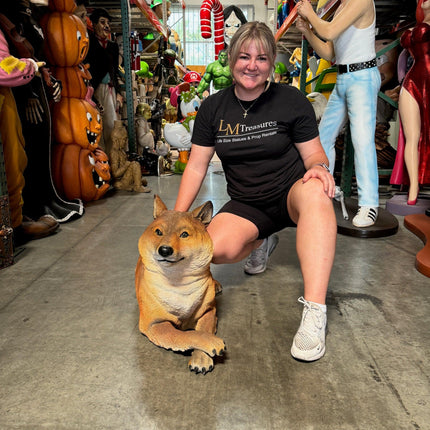 Shiba Inu Life Size Statue