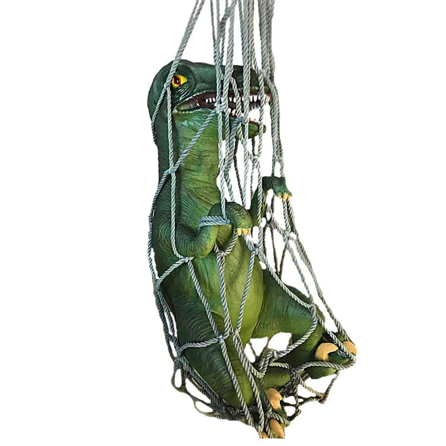 Baby T-Rex Dinosaur In Net Life Size Statue LM Treasures - PT