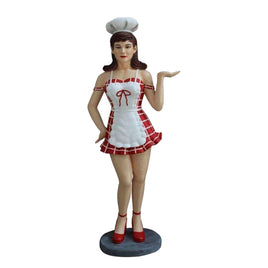 Waitress Cook Life Size Statue - LM Treasures 
