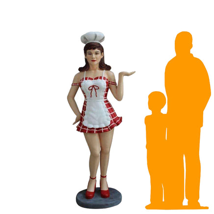 Waitress Cook Life Size Statue - LM Treasures 
