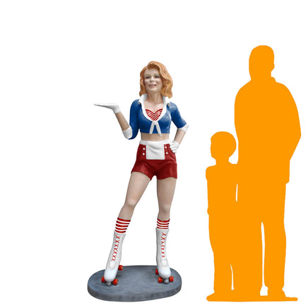 Patriotic Car Hop Waitress Life Size Statue - LM Treasures 