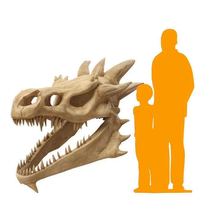 Jumbo Dragon Skull Life Size Statue LM Treasures - PT