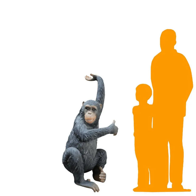 Monkey Chimpanzee Bing Life Size Statue LM Treasures - PT