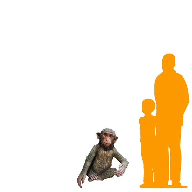 Monkey Hunky Chimpanzee Life Size Statue LM Treasures - PT