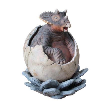 Triceratops Dinosaur Hatching Statue - LM Treasures 