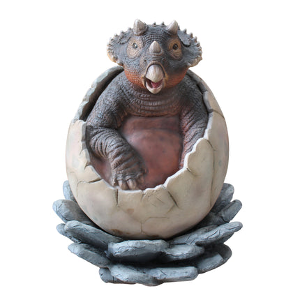 Triceratops Dinosaur Hatching Statue - LM Treasures 
