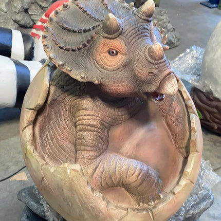 Triceratops Dinosaur Hatching Statue - LM Treasures 