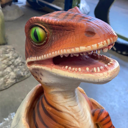 Raptor Dinosaur Hatching Life Size Statue - LM Treasures 