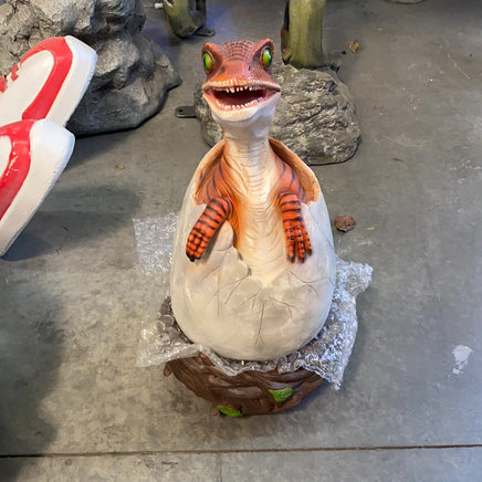 Raptor Dinosaur Hatching Life Size Statue - LM Treasures 