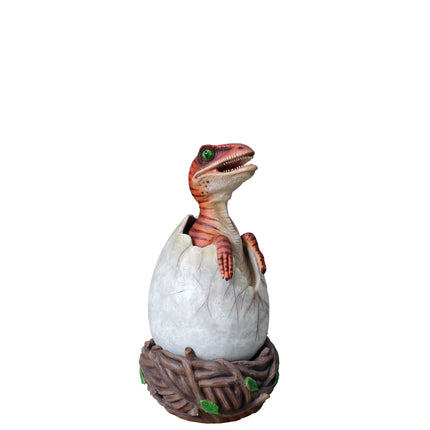 Raptor Dinosaur Hatching Life Size Statue - LM Treasures 