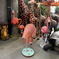 Flamingo Head Down Life Size Statue - LM Treasures 
