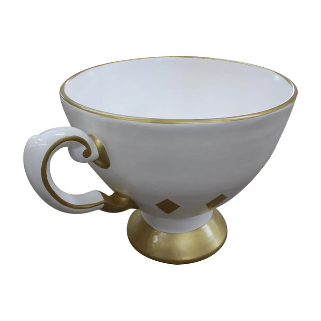 Giant White Tea Cup Over Sized Statue LM Treasures - PT