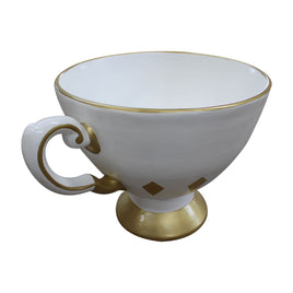 Giant White Tea Cup Over Sized Statue - LM Treasures 