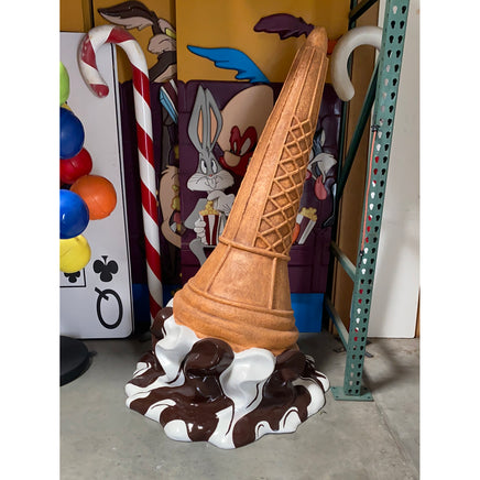 Chocolate Melting Ice Cream Over Sized Statue - LM Treasures 