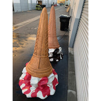 Strawberry Melting Ice Cream Over Sized Statue - LM Treasures 