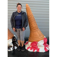 Strawberry Melting Ice Cream Over Sized Statue - LM Treasures 