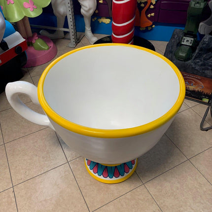 White Tea Cup Over Sized Statue - LM Treasures 