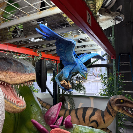 Colorful Bird Dinosaur Archeopteryx Statue