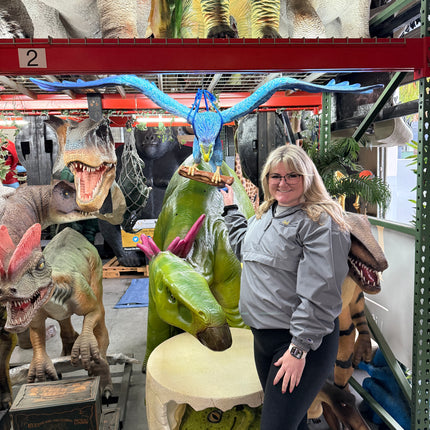 Colorful Bird Dinosaur Archeopteryx Statue
